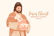 Jesus Christ Holding a Lamb clipart, a Person Illustration by Made bynath (Thumbnail 1 of 3)