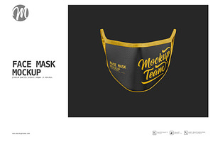 Face Mask Mockup Template, a Mask Mockup by mockupteam1