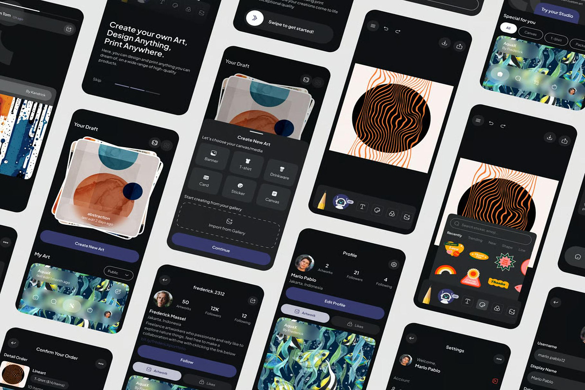 Artifyy - Print on Demand Mobile UI, an UI Kit Template by Lumina_ui_ux202 (Photo 5 of 7)