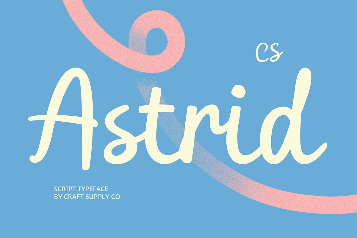 CS Astrid – Script Font, a Script Font by Craft Supply Co. (Photo 1 of 8)