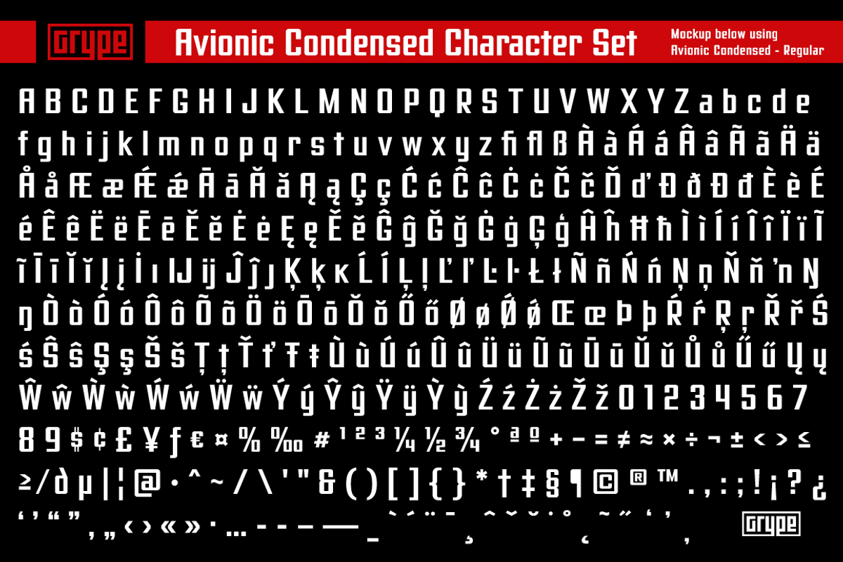 Avionic Condensed Family preview 7