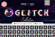 Digital Glitch Pixel Letters Overlay, a Symbol Font by PhotoSpirit (Thumbnail 1 of 8)