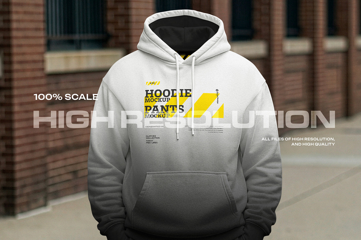 5 Mockups Hoodie and Pants Apparel, a Hoody Mockup by Grow Design Craft Studio (Photo 6 of 7)