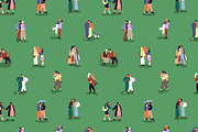 Love couples on date set, patterns, a Person Illustration by PaperTrident (Thumbnail 6 of 6)