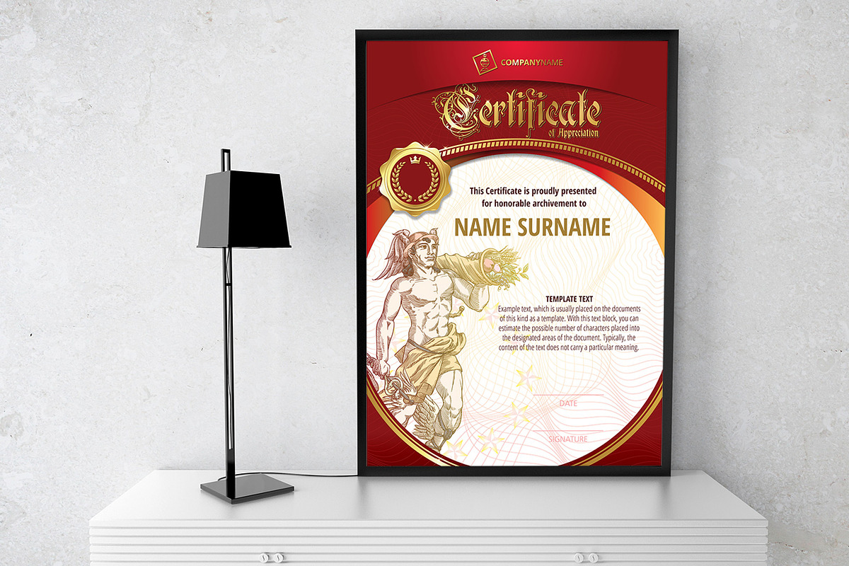 Appreciation Certificate Templates, a Stationery Template by inshader (Photo 11 of 17)