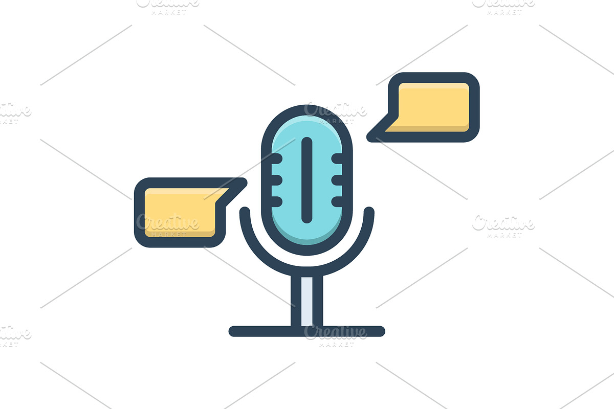 Pitch microphone color icon, a Duotone Icon by Creative priyanka