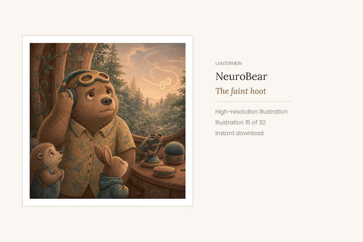 NeuroBear Storybook Set of 30, an Animal Illustration by LanternkinStudio (Photo 12 of 14)