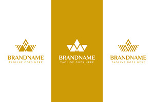 Letters M Crown Logo Set, a Branding & Logo Template by Pray Art Design Studio