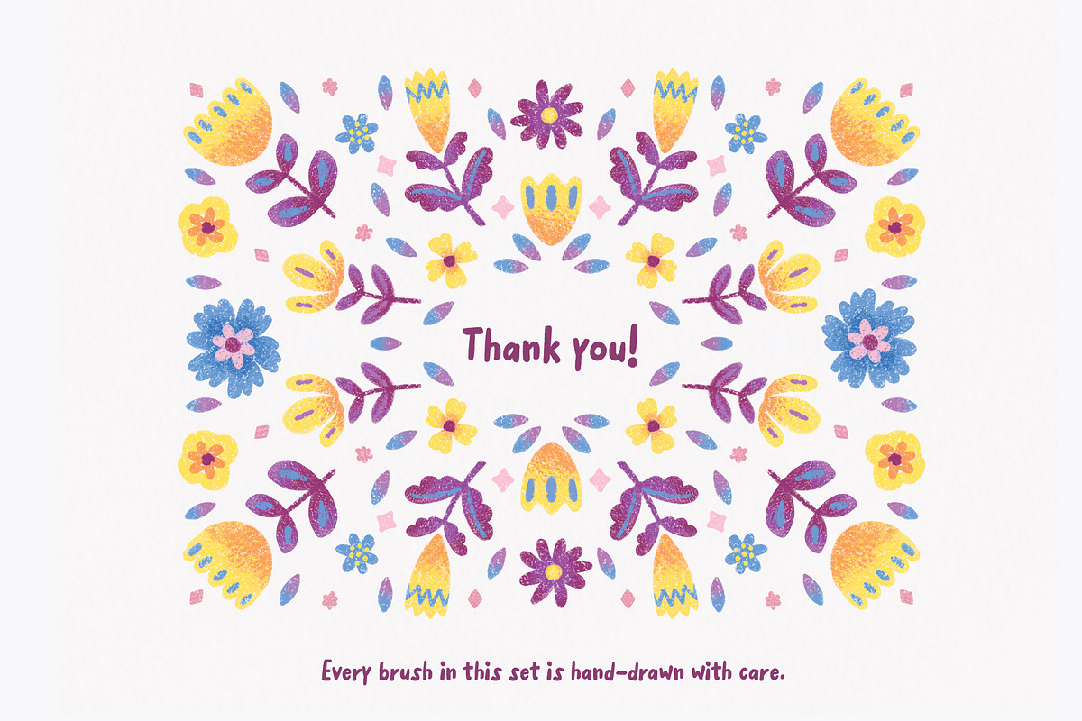 Crayon Florals 113 Procreate Brushes, a Brush Add-On by Pencil Twist (Photo 10 of 10)