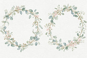 Watercolor Botanical Wreath Clipart, a Graphic by Creativeshirt (Thumbnail 3 of 13)