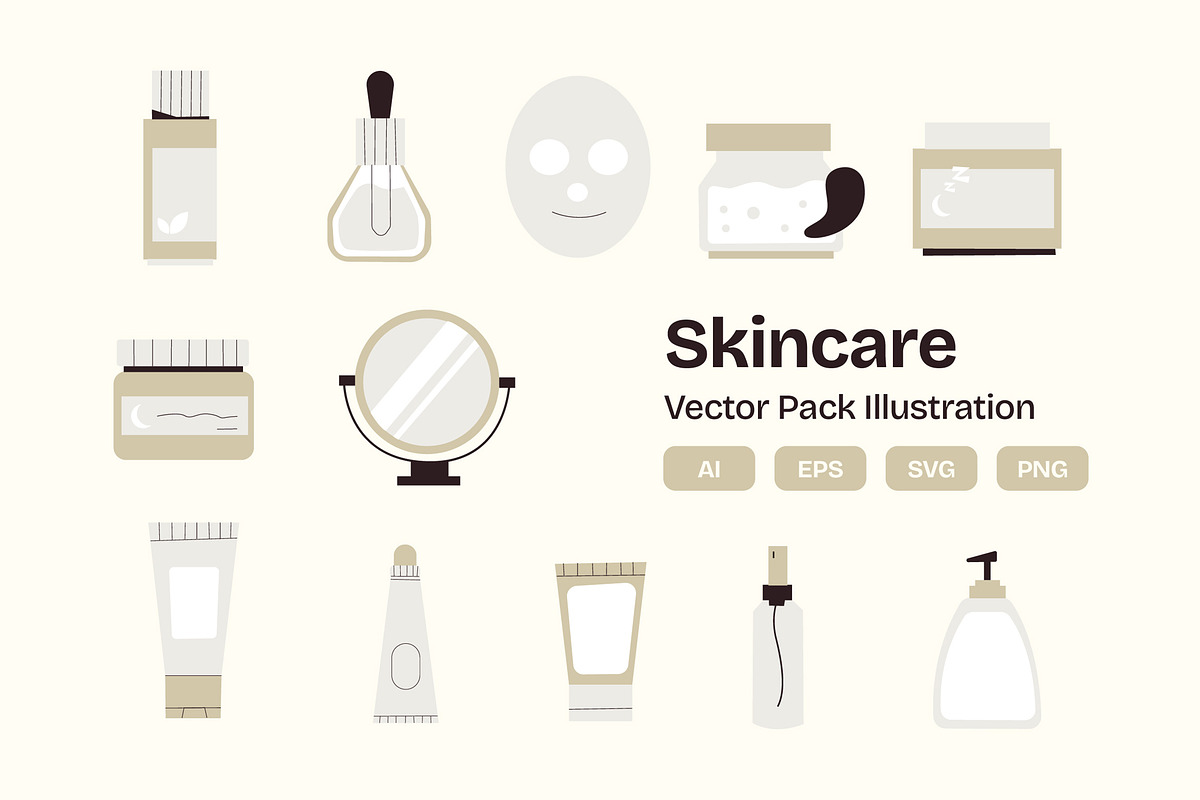 Skincare Illustration Collection, an Object Graphic by MikroType Std