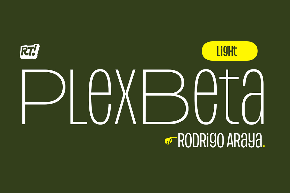 Plex Beta Light, a Font by Rodrigo Typo (Photo 1 of 5)
