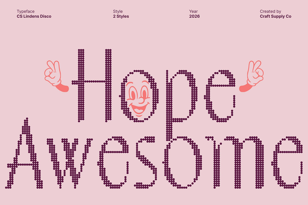 CS Lindens Disco, a Sans Serif Font by Craft Supply Co. (Photo 3 of 8)