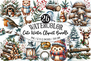 Cute Winter Clipart Bundle, an Illustration by Designking (Thumbnail 1 of 5)