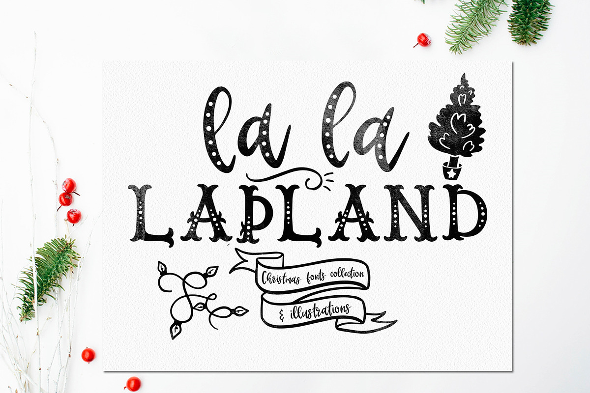 LaLaLapland. Fonts & illustrations