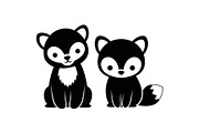 Cute Forest Animal Silhouette Bundle, an Illustration by Creativeshirt (Thumbnail 23 of 54)