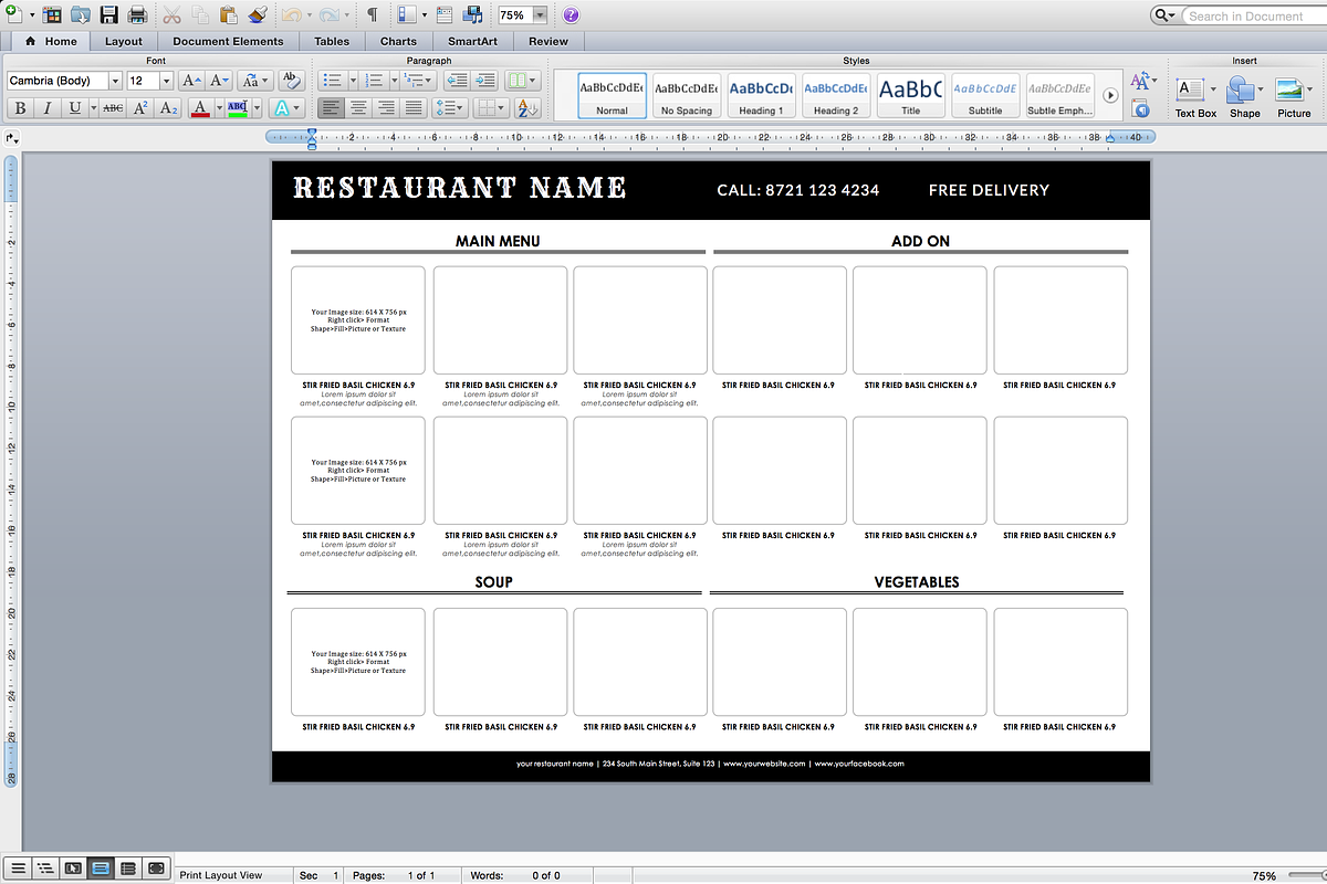 Food menu-id24, a Stationery Template by AIW SOLUTIONS (Photo 4 of 5)