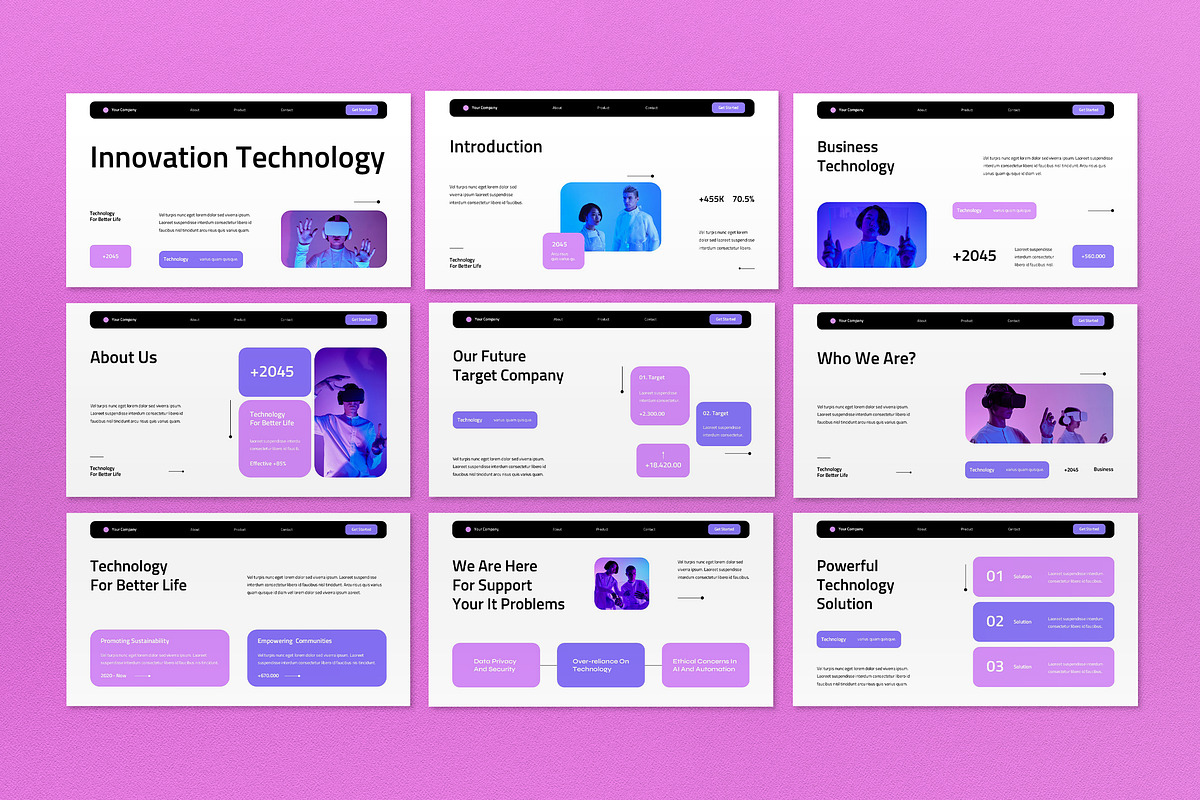 Business Technology Google Slide, a Presentation Template by graphicook (Photo 2 of 4)