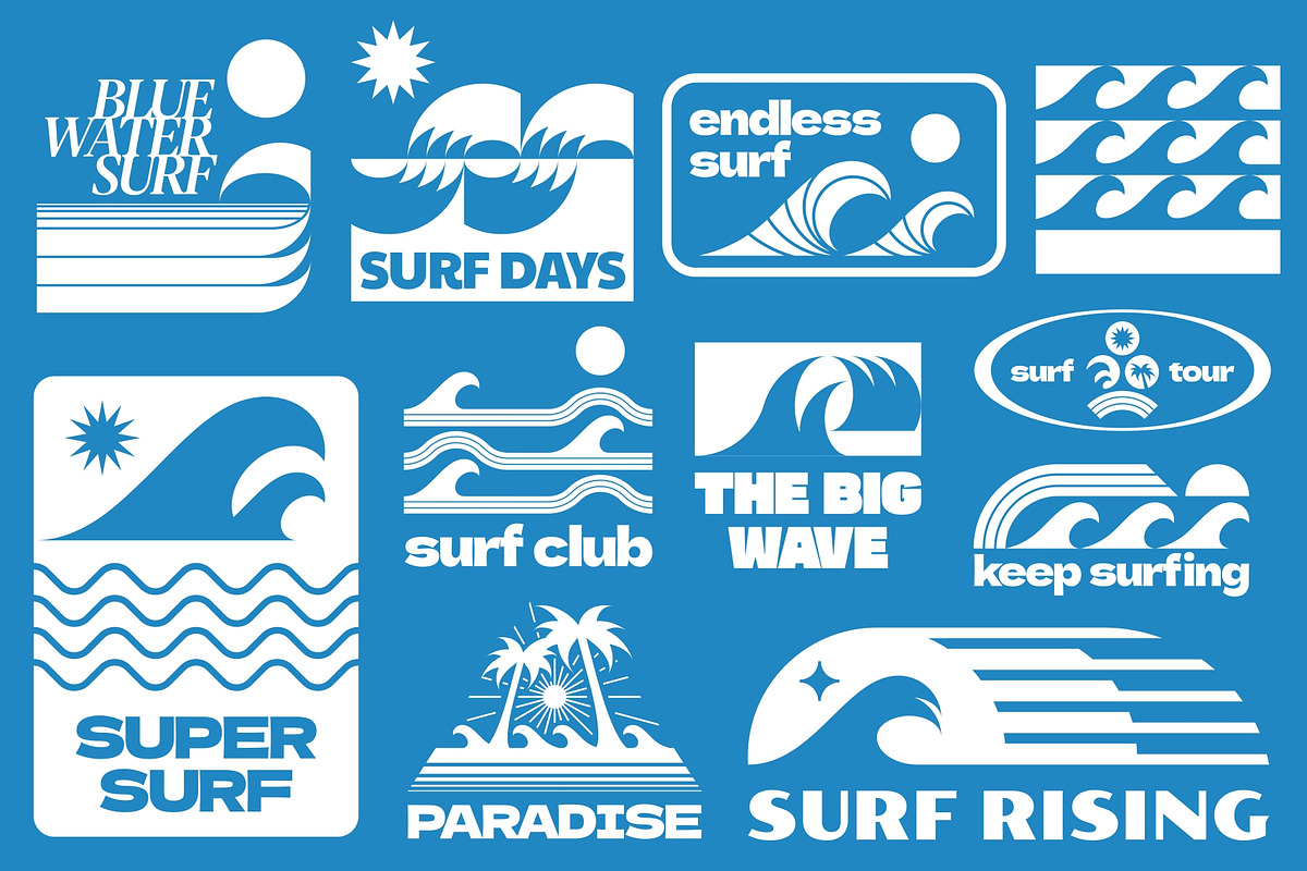 Surf Logo Graphics, an Object Graphic by Firowerk (Photo 7 of 10)
