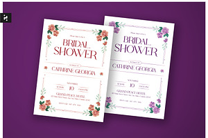 Floral Bridal Shower Invitation, an Invitation Template by Neermana