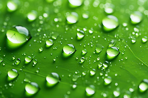 Water drops on green background, a Nature Photo by AlyaAnd