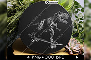 T Rex Skateboard Dinosaur Funny, a Background Graphic by LaseredNinja (Thumbnail 4 of 7)