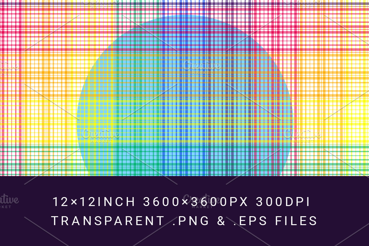 10 Rainbow Plaid Pattern Papers, a Pattern Graphic by Anne Elster Design (Photo 2 of 4)