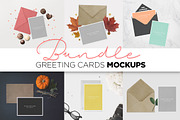 Greeting Cards Mockup BUNDLE, a Print Template by tomodachi studio (Thumbnail 1 of 8)