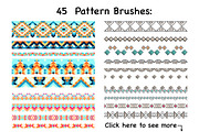 45 Vector Pattern Brushes, a Brush Add-On by Irina Skaska (Thumbnail 8 of 9)