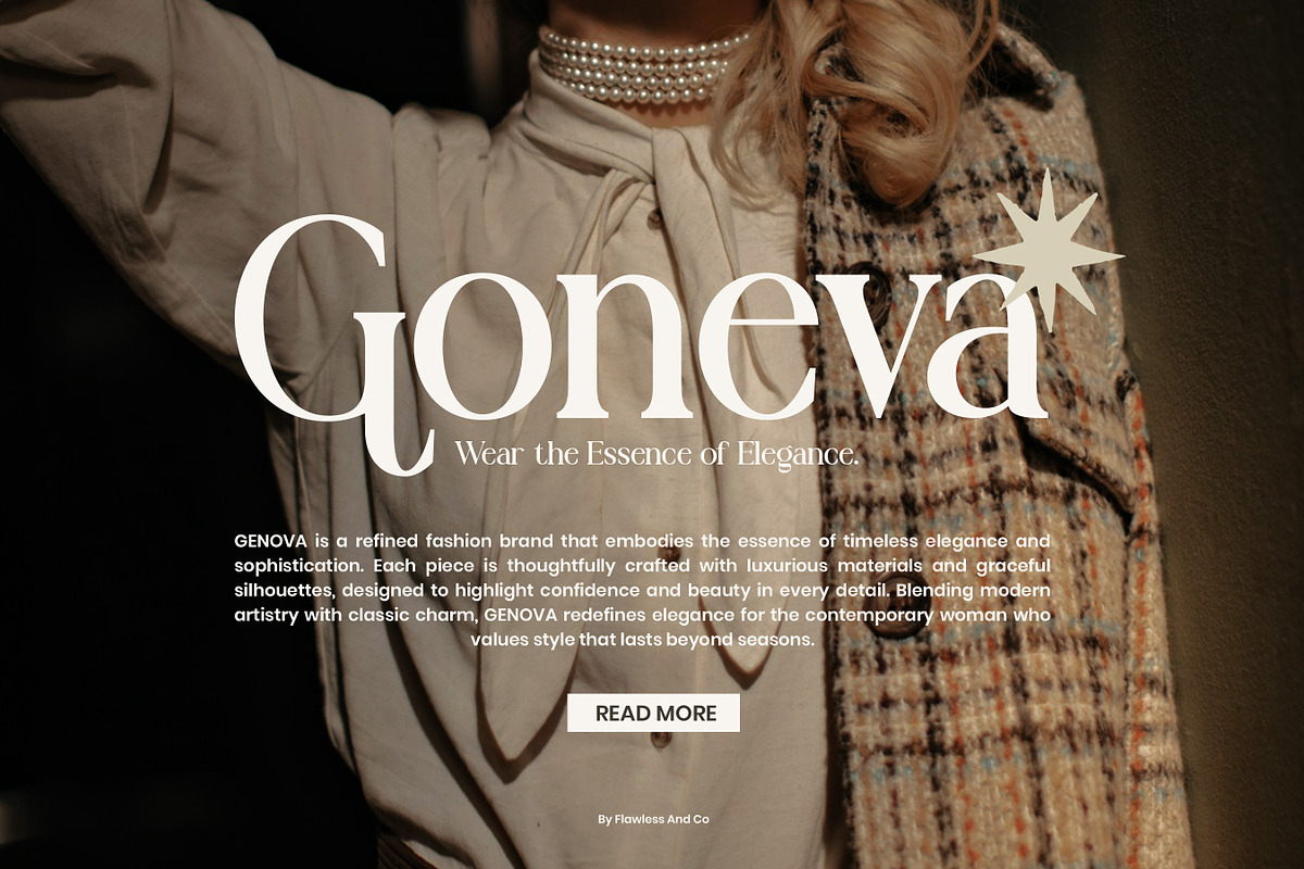 Goneva - Modern Serif Typeface Font, a Serif Font by Flawless And Co (Photo 4 of 10)