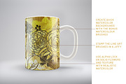 Floral Procreate Stamp Brushes 7, a Brushes & More by DeloresArt (Thumbnail 5 of 12)