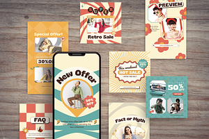 Retro Vibes Instagram Bundle Kit