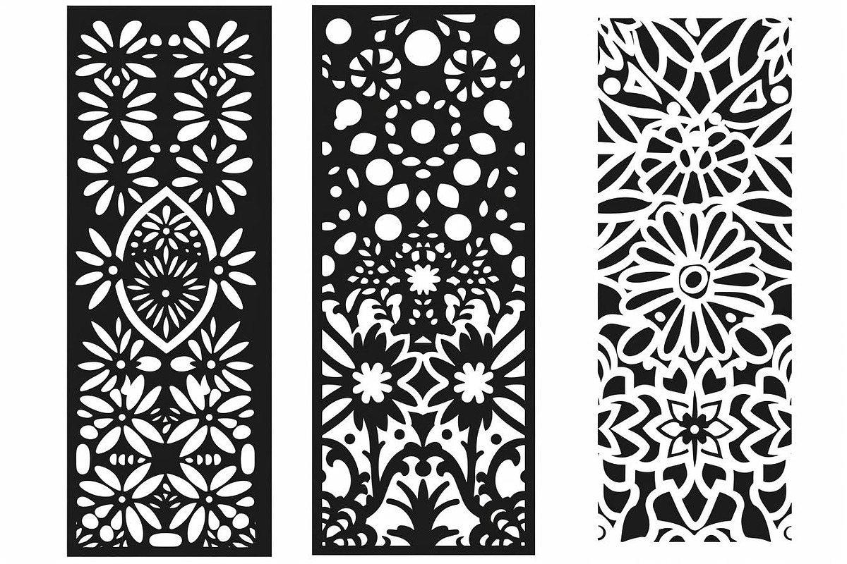 Elegant Floral Laser Cut Panel Bund, a Graphic by Creativeshirt (Photo 2 of 10)