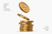 Set of Gold Coins Isolated PNG & JPG, an Object Graphic by LoopAll (Thumbnail 6 of 6)