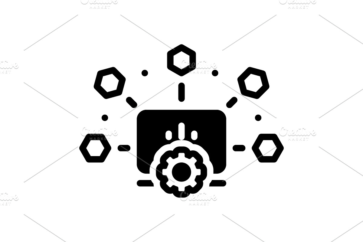 Systems digital solid icon, a Solid Icon by Creative priyanka