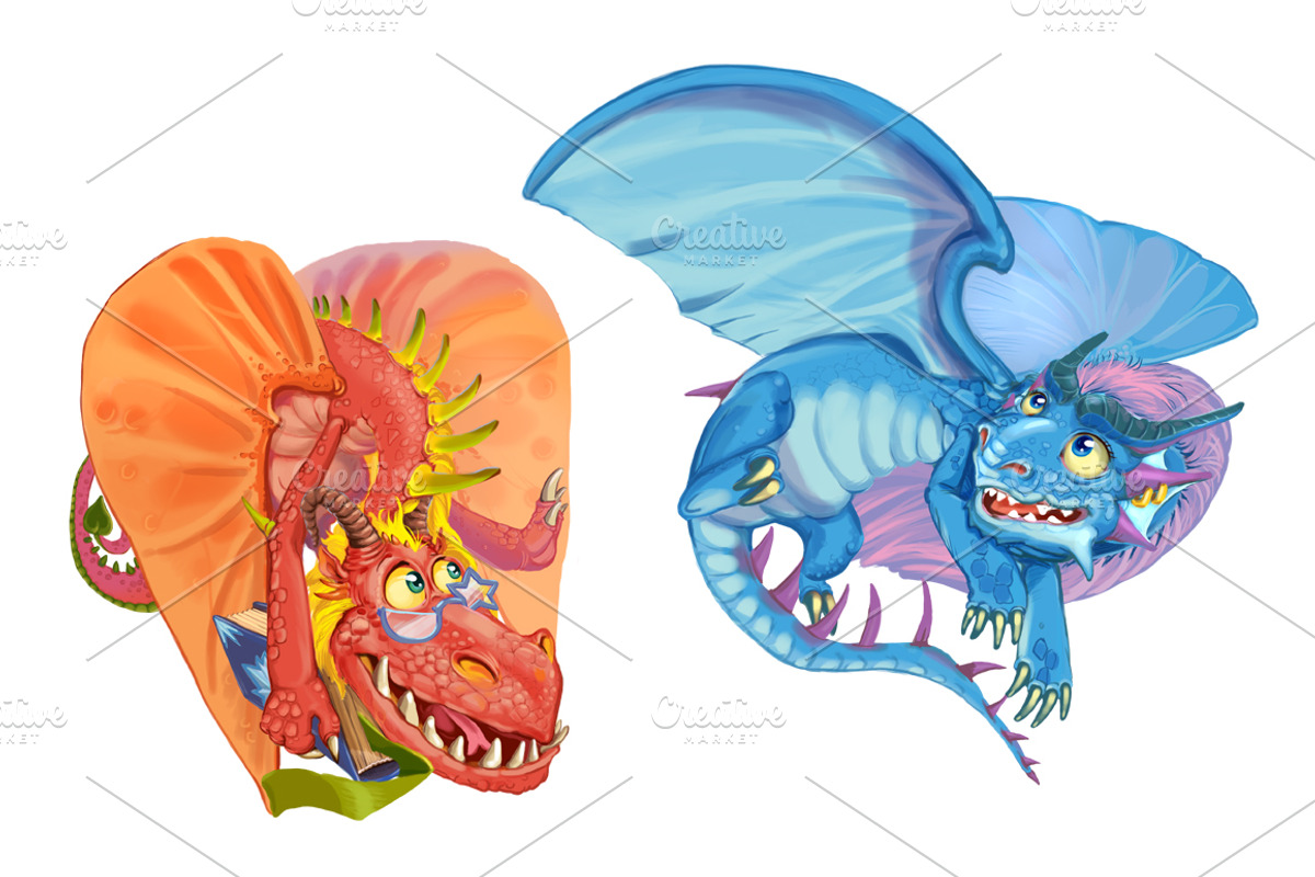 Seven fairy dragons., an Animal Illustration by Adamskyistudio (Photo 3 of 4)