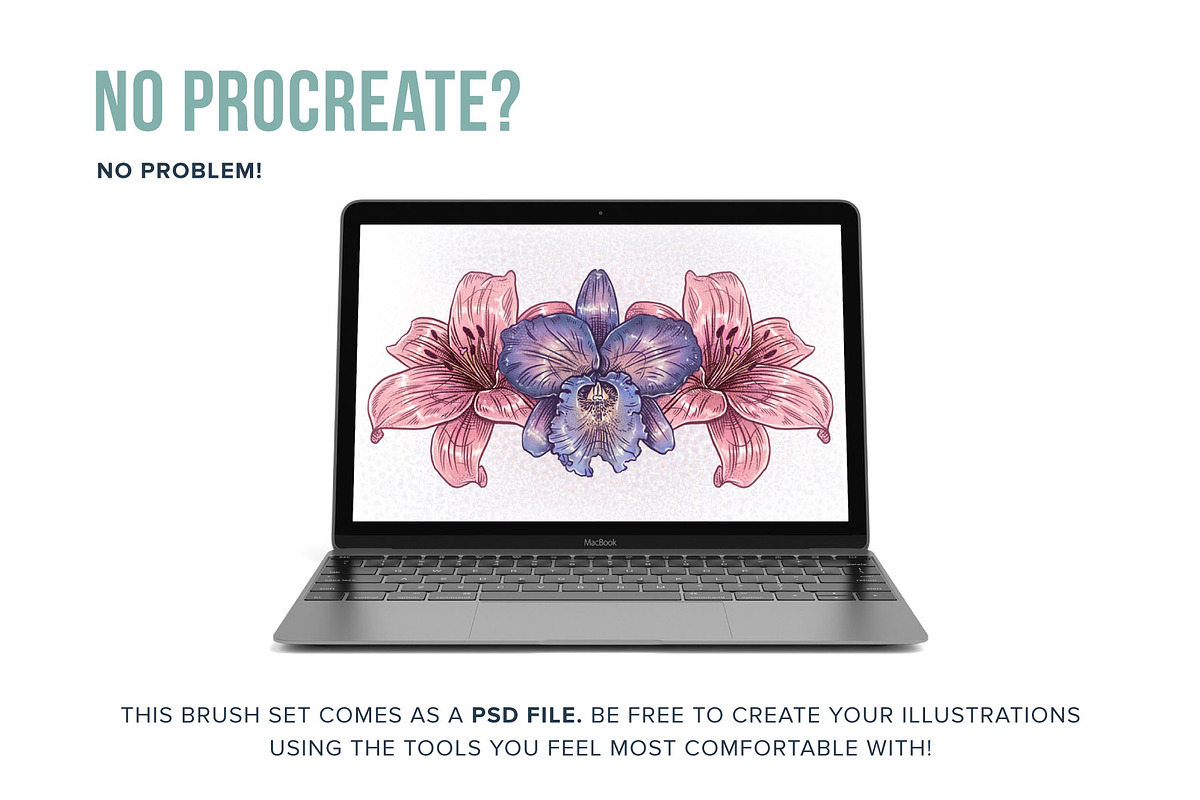120 Floral Procreate Stamp Brushes, a Brush Add-On by Riveros Illustration (Photo 12 of 13)