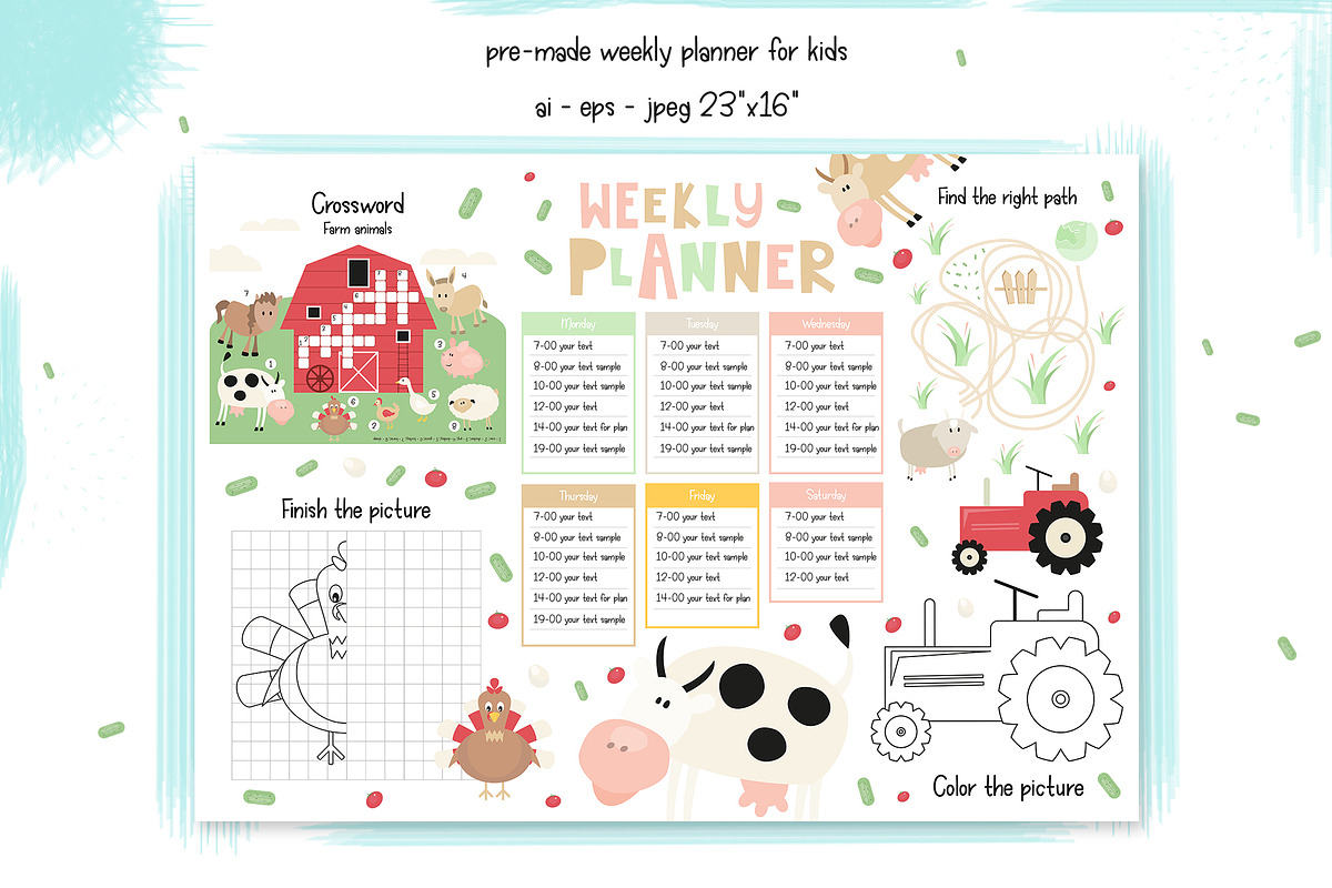 Games & activities for kids 3, an Education Illustration by ELFIVETROV DESIGN (Photo 2 of 4)