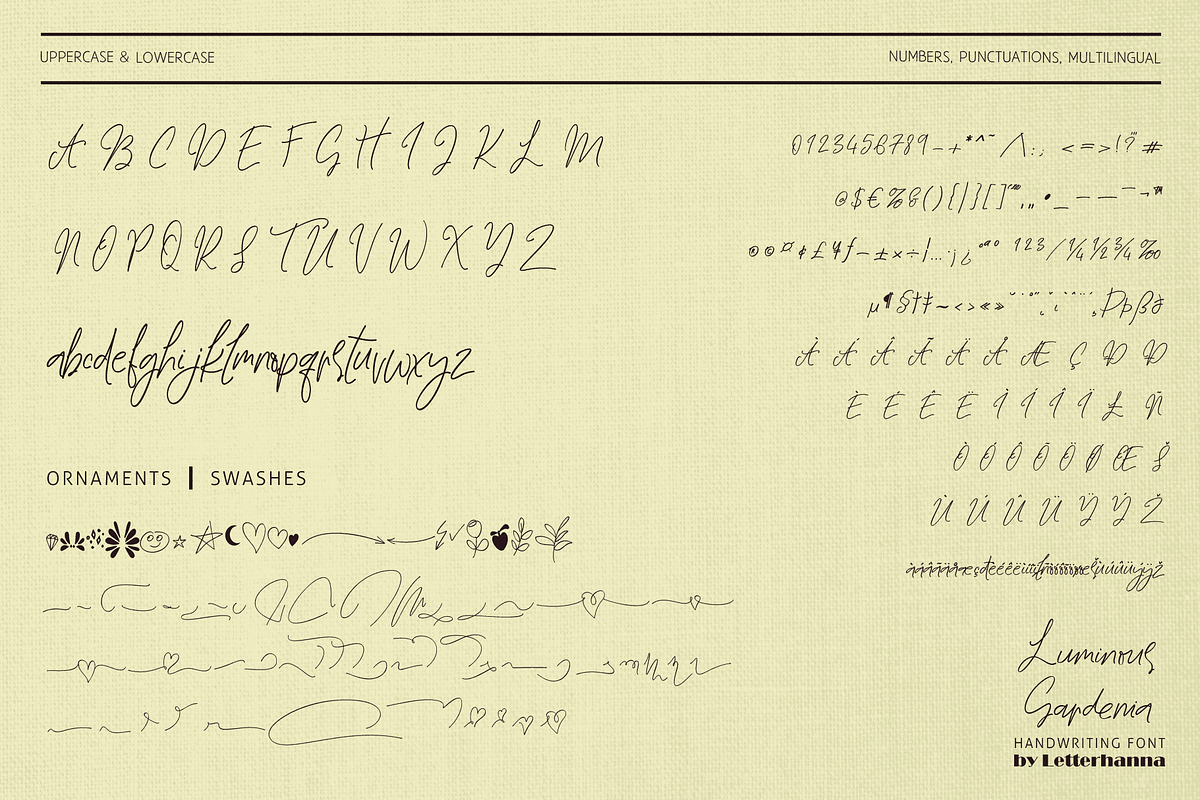 Luminous Gardenia Handwriting Font, a Handwritten Font by Letterhanna Studio (Photo 8 of 10)