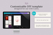 Elegant Pink Birth Announcement, a Card Template by SabaIslam.Studio (Thumbnail 7 of 8)