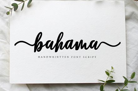 Bahama, a Script Font by Fontastic