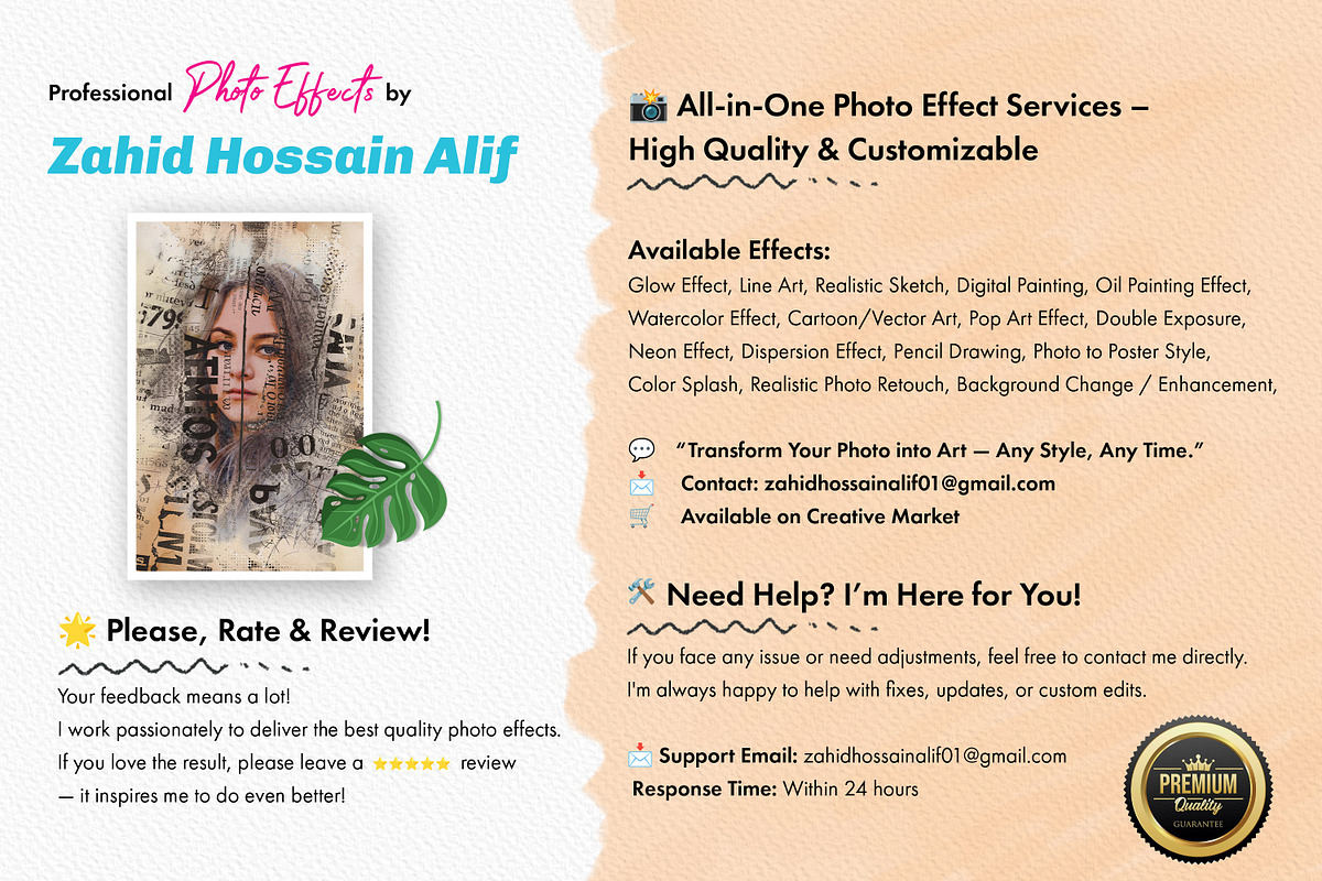 Mixed art photo effect mockup, a Brushes & More by zahidhossainalif (Photo 16 of 16)