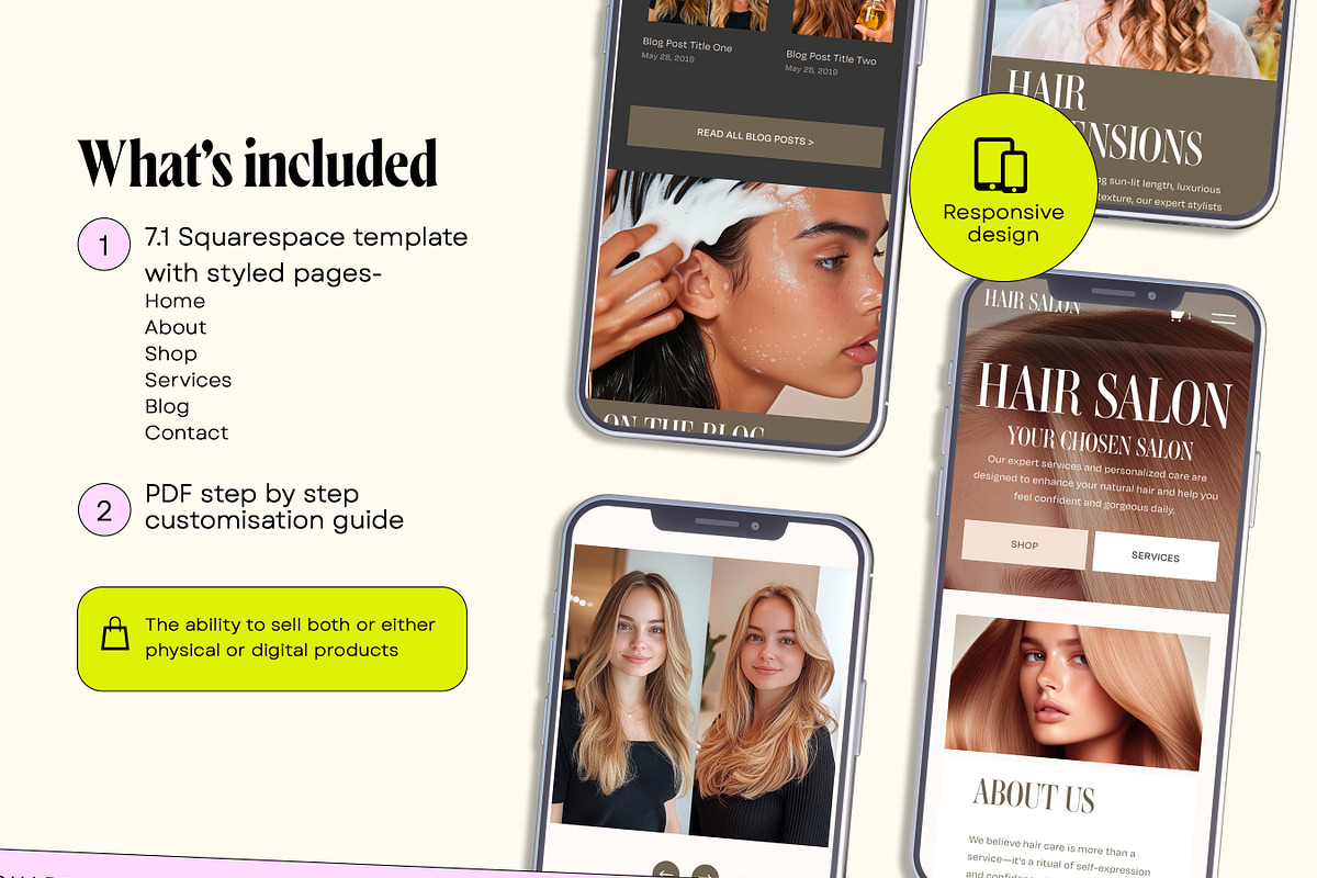 Hairdresser Stylist Website Template, a Templates & Theme by Template Twist Shop (Photo 5 of 10)