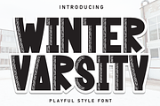 Winter Varsity | Script Font, a Script Font by Scratchones (Thumbnail 1 of 7)
