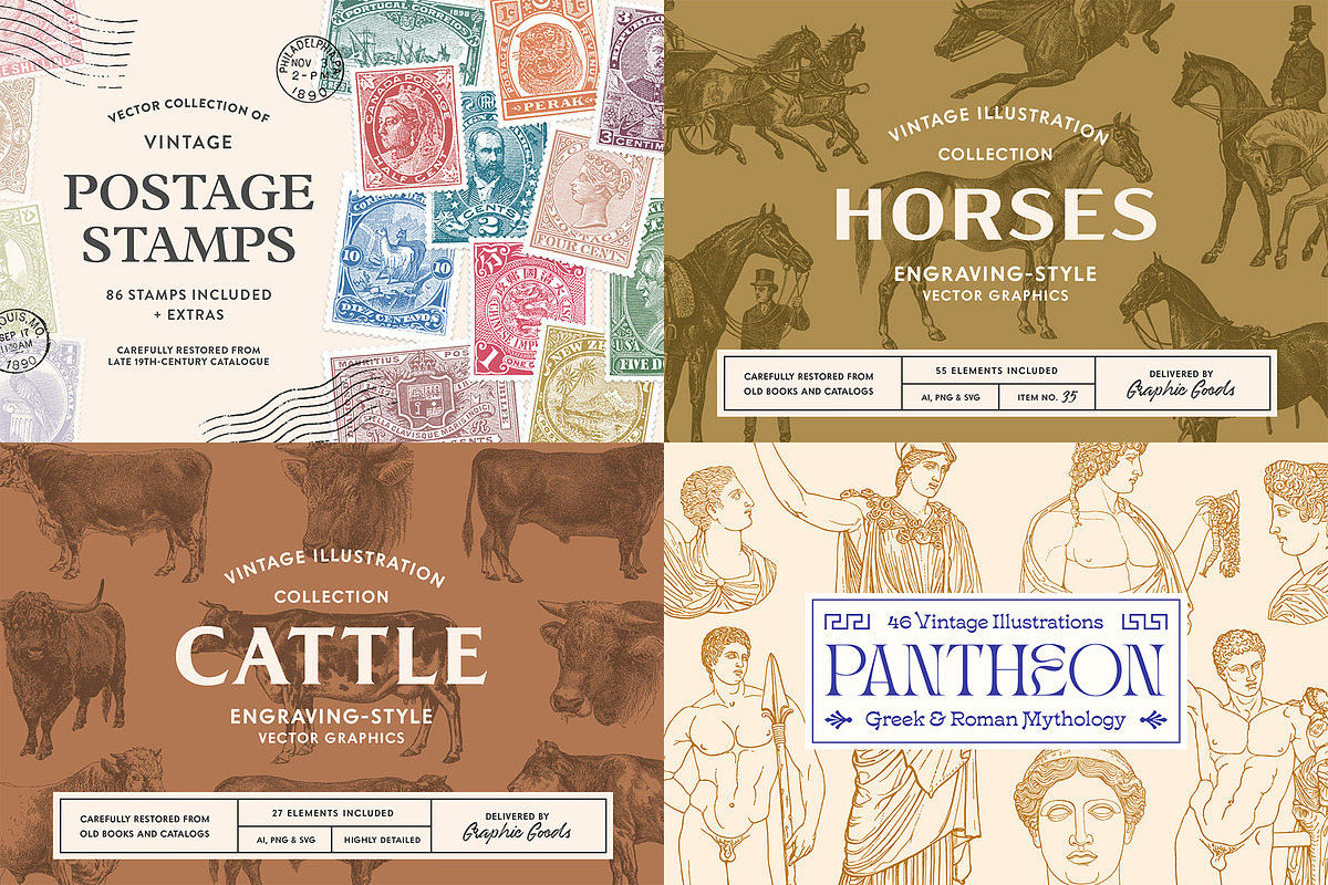 Vintage Illustration Bundle 80% OFF, an Object Graphic by Graphic Goods (Photo 3 of 10)