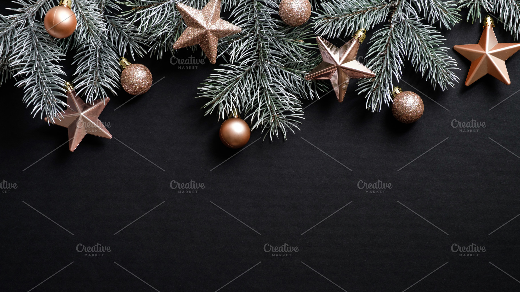 Christmas banner. Xmas tree branches, a Holiday Photo by photoguns