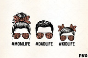 Mom dad kid life leopard print sungl, an Illustration by CrexoraLab (Thumbnail 1 of 4)