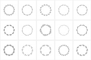 100 Hand Drawn Wreaths and Frames 2, a Work Illustration by NatalieArtShop (Thumbnail 2 of 16)