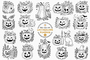 Cottagecore Halloween Pumpkin Bundle, a Seasonal Illustration by Pretty Meerkat (Thumbnail 1 of 6)