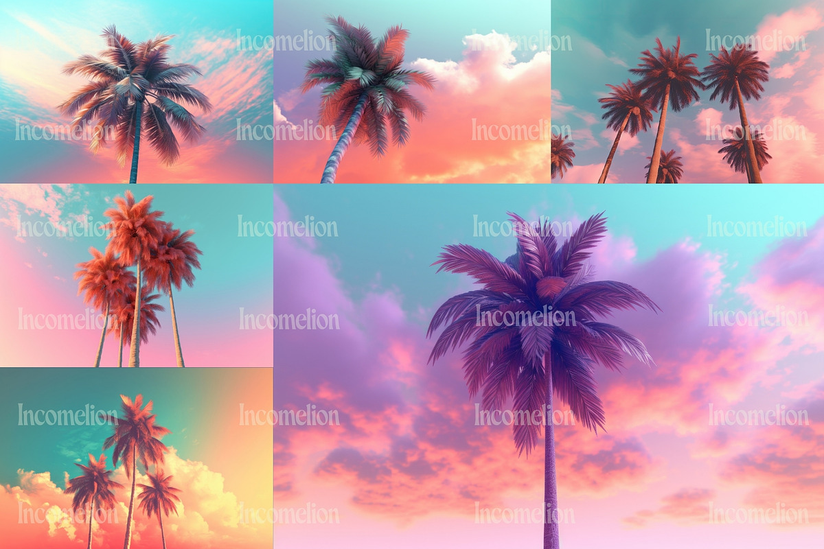 19 Pastel Palm Backgrounds, a Background Photo by Incomelion (Photo 3 of 6)